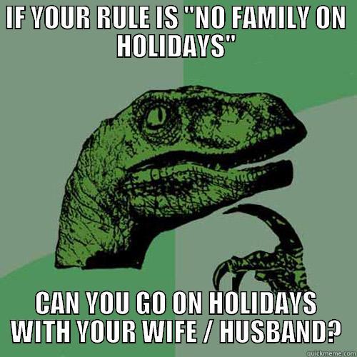 Holiday paradox - IF YOUR RULE IS 