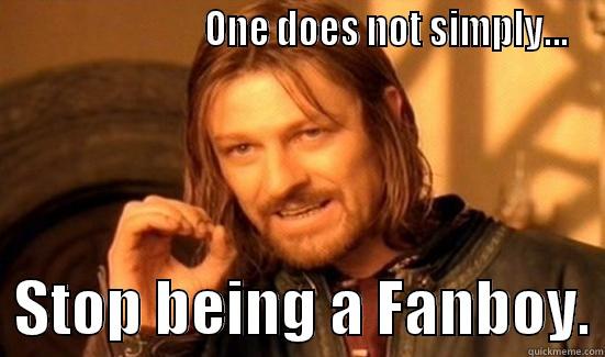 Fan Boy... -                          ONE DOES NOT SIMPLY...   STOP BEING A FANBOY. Boromir