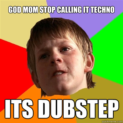 GOD MOM STOP CALLING IT TECHNO ITS DUBSTEP  Angry School Boy