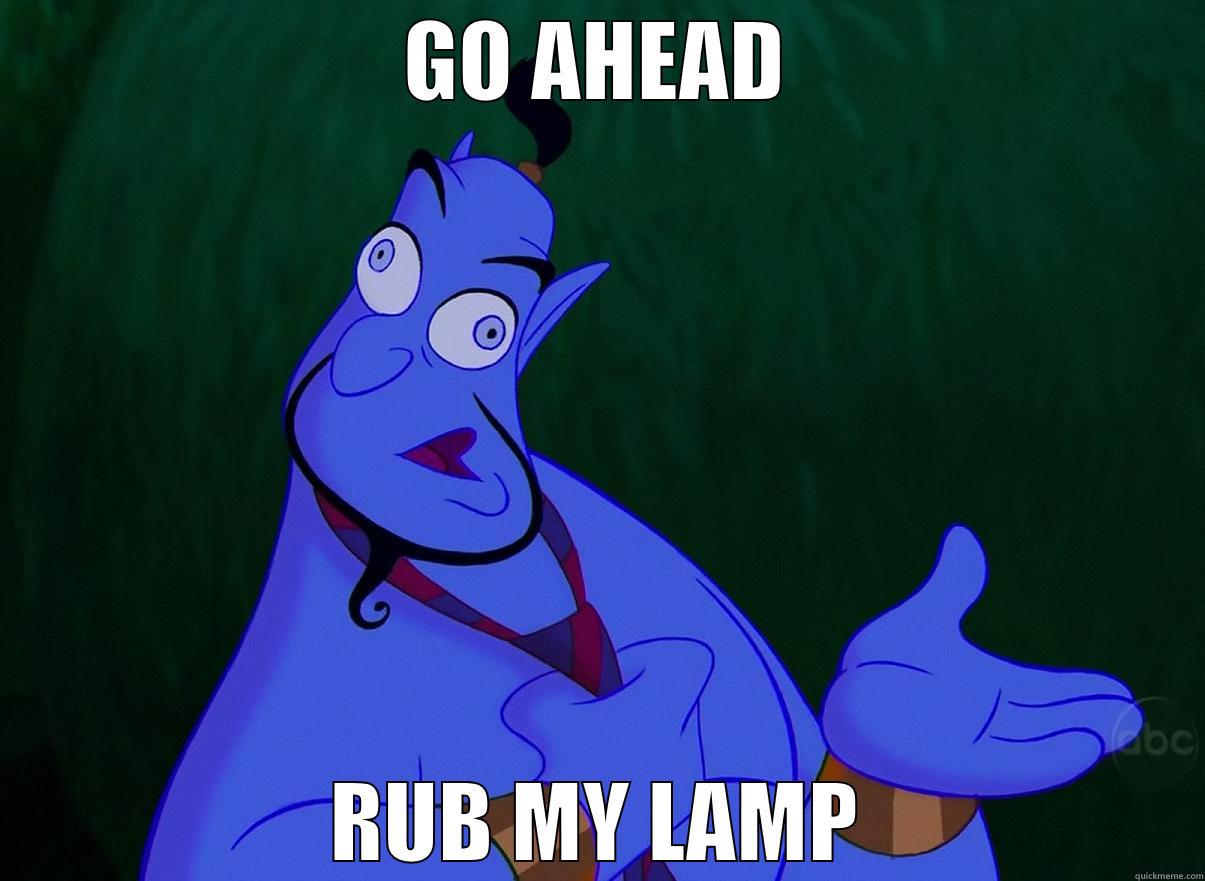 aladdin you rubbed my lamp