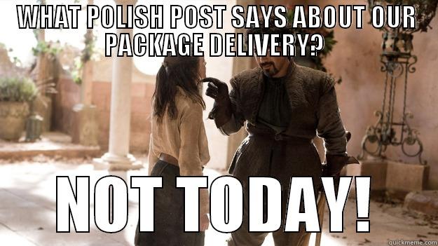 WHAT POLISH POST SAYS ABOUT OUR PACKAGE DELIVERY?  NOT TODAY! Arya not today