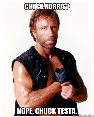 Chuck Norris? Nope, Chuck Testa. - Chuck Norris? Nope, Chuck Testa.  Chuck Norris