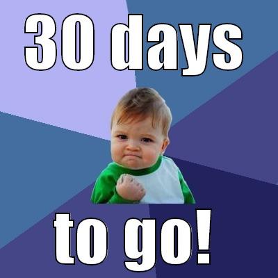 30 DAYS TO GO! Success Kid