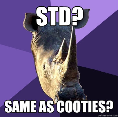 std? same as cooties?  Sexually Oblivious Rhino