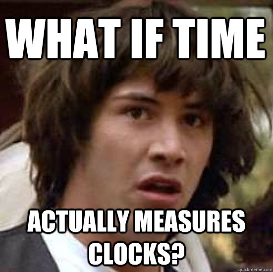 What if time actually measures clocks? - What if time actually measures clocks?  conspiracy keanu