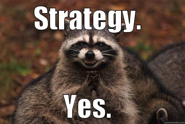 STRATEGY.  YES.  Evil Plotting Raccoon