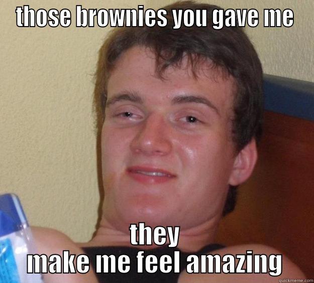 THOSE BROWNIES YOU GAVE ME THEY MAKE ME FEEL AMAZING 10 Guy