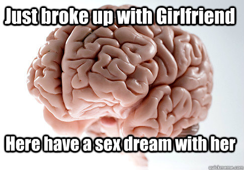 Just broke up with Girlfriend Here have a sex dream with her   Scumbag Brain