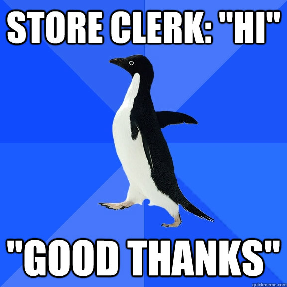 store clerk: 