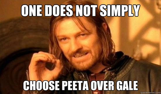 One Does Not Simply Choose Peeta over Gale  Boromir