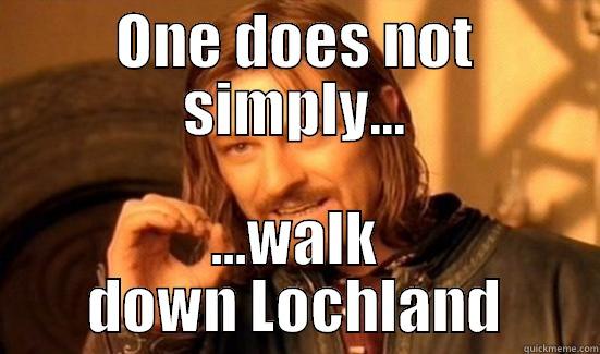 ONE DOES NOT SIMPLY... ...WALK DOWN LOCHLAND Boromir