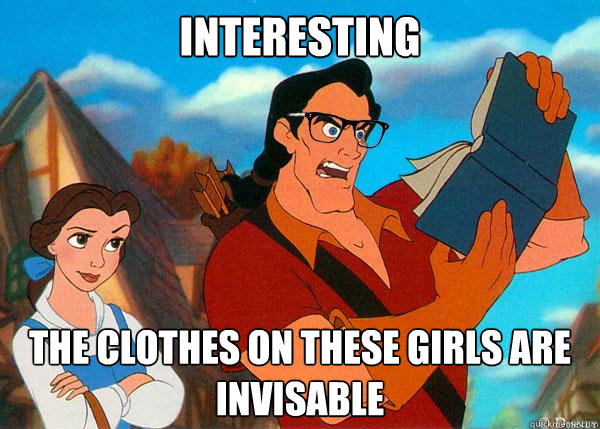 interesting the clothes on these girls are invisable  Hipster Gaston