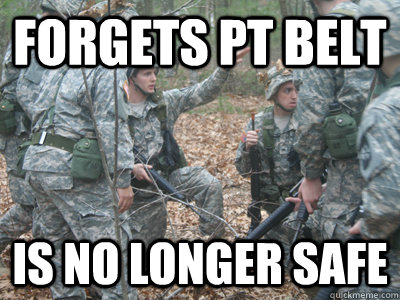 Forgets pt belt Is no longer safe  