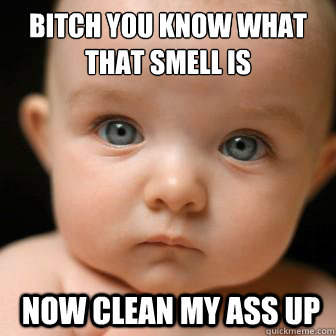 bitch you know what that smell is  now clean my ass up - bitch you know what that smell is  now clean my ass up  Serious Baby