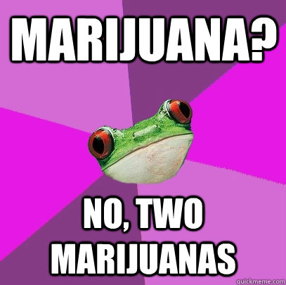 Marijuana? No, two Marijuanas - Marijuana? No, two Marijuanas  Foul Bachelorette Frog