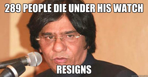 289 people die under his watch Resigns  GG Abdul Rauf Siddiqi