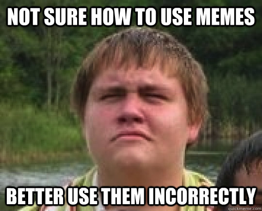 Not sure how to use memes Better use them incorrectly - Not sure how to use memes Better use them incorrectly  Meme misusing Scruffy