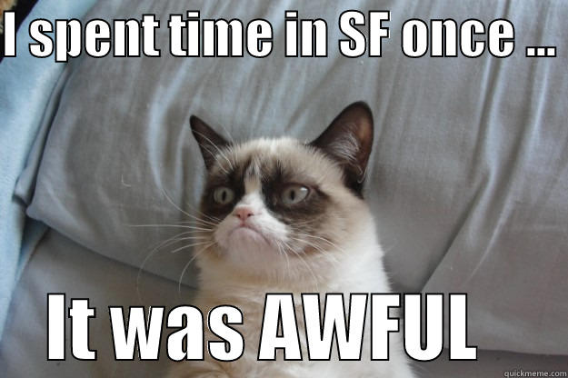 san fran - I SPENT TIME IN SF ONCE ...      IT WAS AWFUL      Grumpy Cat