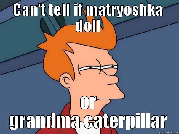 CAN'T TELL IF MATRYOSHKA DOLL OR GRANDMA CATERPILLAR Futurama Fry