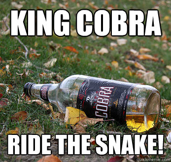 king cobra ride the snake!  Ride the snake