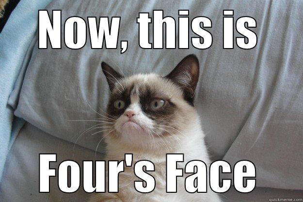 NOW, THIS IS FOUR'S FACE Grumpy Cat