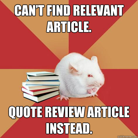 Can’t find relevant article. Quote review article instead.   Science Major Mouse