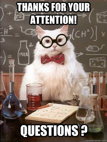 Thanks for your Attention! Questions ?  Chemistry Cat