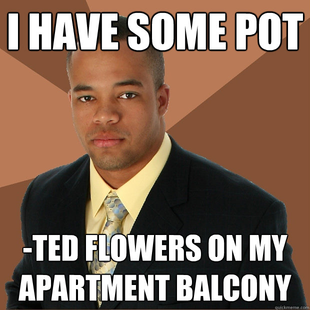 I HAVE SOME POT -TED FLOWERS ON MY APARTMENT BALCONY  Successful Black Man