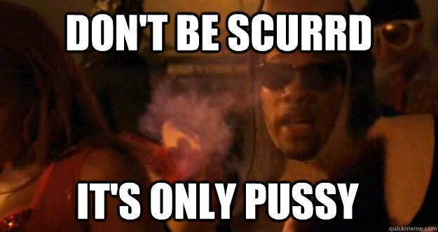 don't be scurrd it's only pussy  dont be scurred