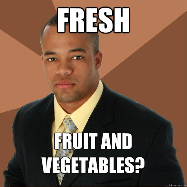 fresh fruit and vegetables?  Successful Black Man