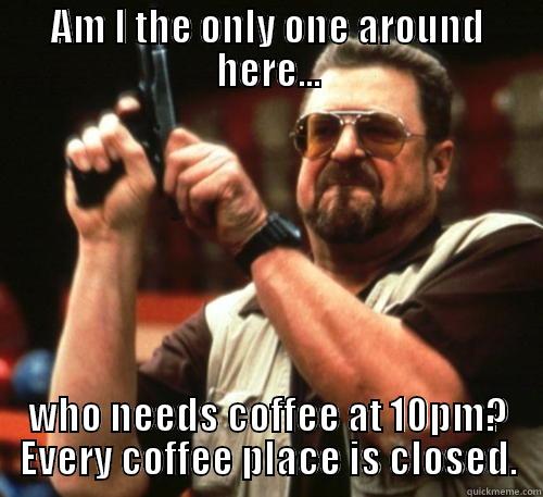 AM I THE ONLY ONE AROUND HERE... WHO NEEDS COFFEE AT 10PM? EVERY COFFEE PLACE IS CLOSED. Am I The Only One Around Here