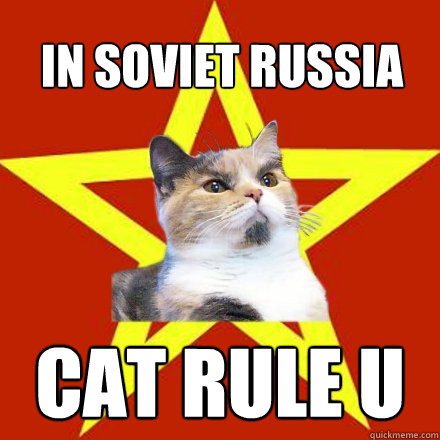 In Soviet Russia Cat rule u - In Soviet Russia Cat rule u  Lenin Cat