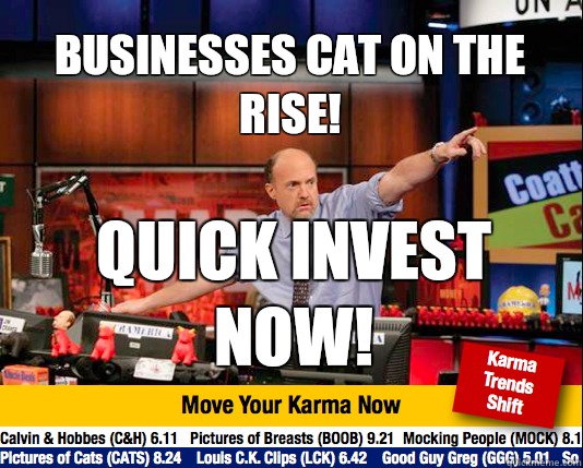 Businesses cat on the rise! Quick invest now! - Businesses cat on the rise! Quick invest now!  Mad Karma with Jim Cramer