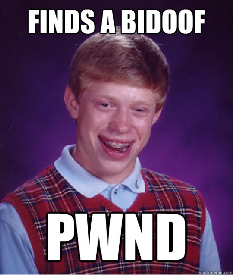 Finds a bidoof Pwnd  Bad Luck Brian