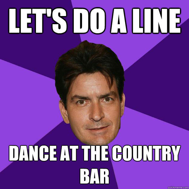 let's do a line dance at the country bar  