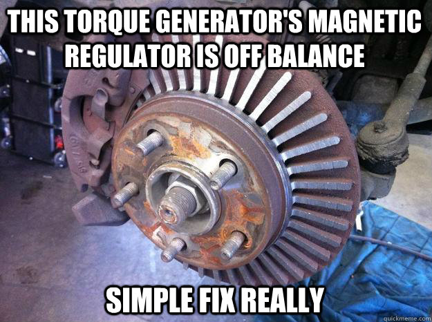 this torque generator's magnetic regulator is off balance Simple fix really  