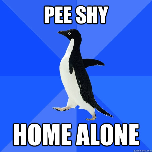 Pee Shy Home Alone  Socially Awkward Penguin