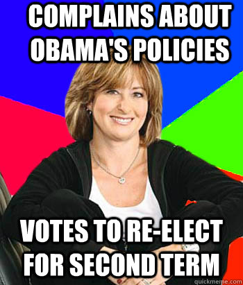 complains about obama's policies votes to re-elect for second term  Sheltering Suburban Mom