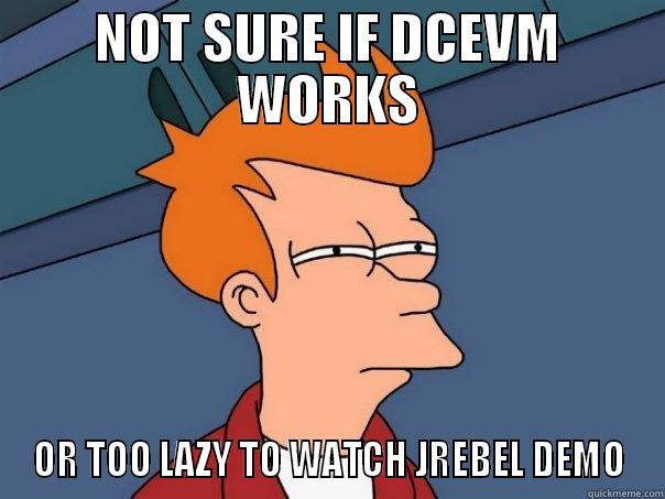 NOT SURE IF DCEVM WORKS OR TOO LAZY TO WATCH JREBEL DEMO Futurama Fry