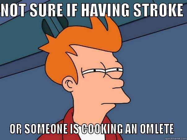 NOT SURE IF HAVING STROKE  OR SOMEONE IS COOKING AN OMELET  Futurama Fry