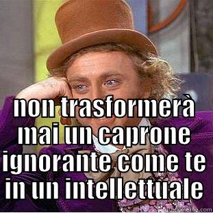 e se ti dicessi che citare Jung o Nietzsche senza sapere chi sono -  NON TRASFORMERÀ MAI UN CAPRONE IGNORANTE COME TE IN UN INTELLETTUALE Condescending Wonka