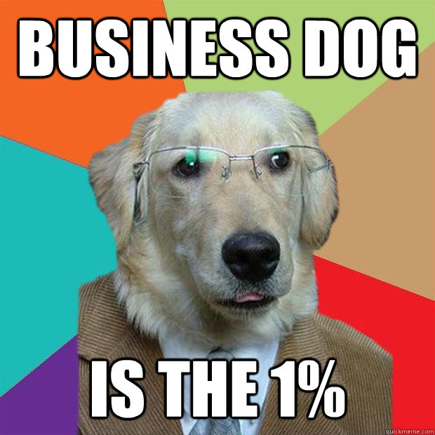 business dog is the 1%  Business Dog