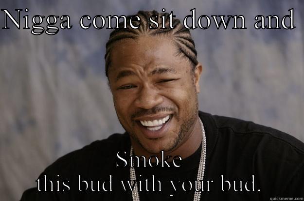 Buds for life - NIGGA COME SIT DOWN AND  SMOKE THIS BUD WITH YOUR BUD. Xzibit meme