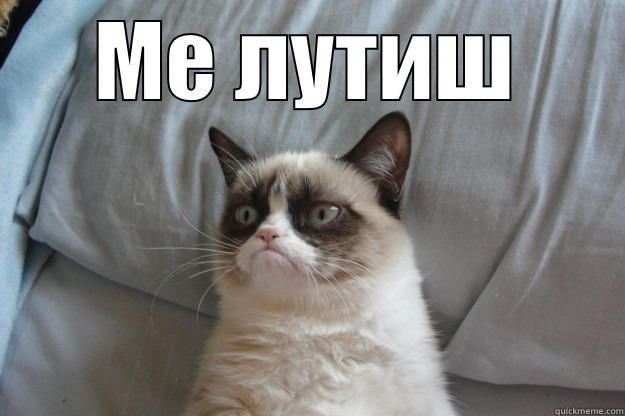 МЕ ЛУТИШ  Grumpy Cat