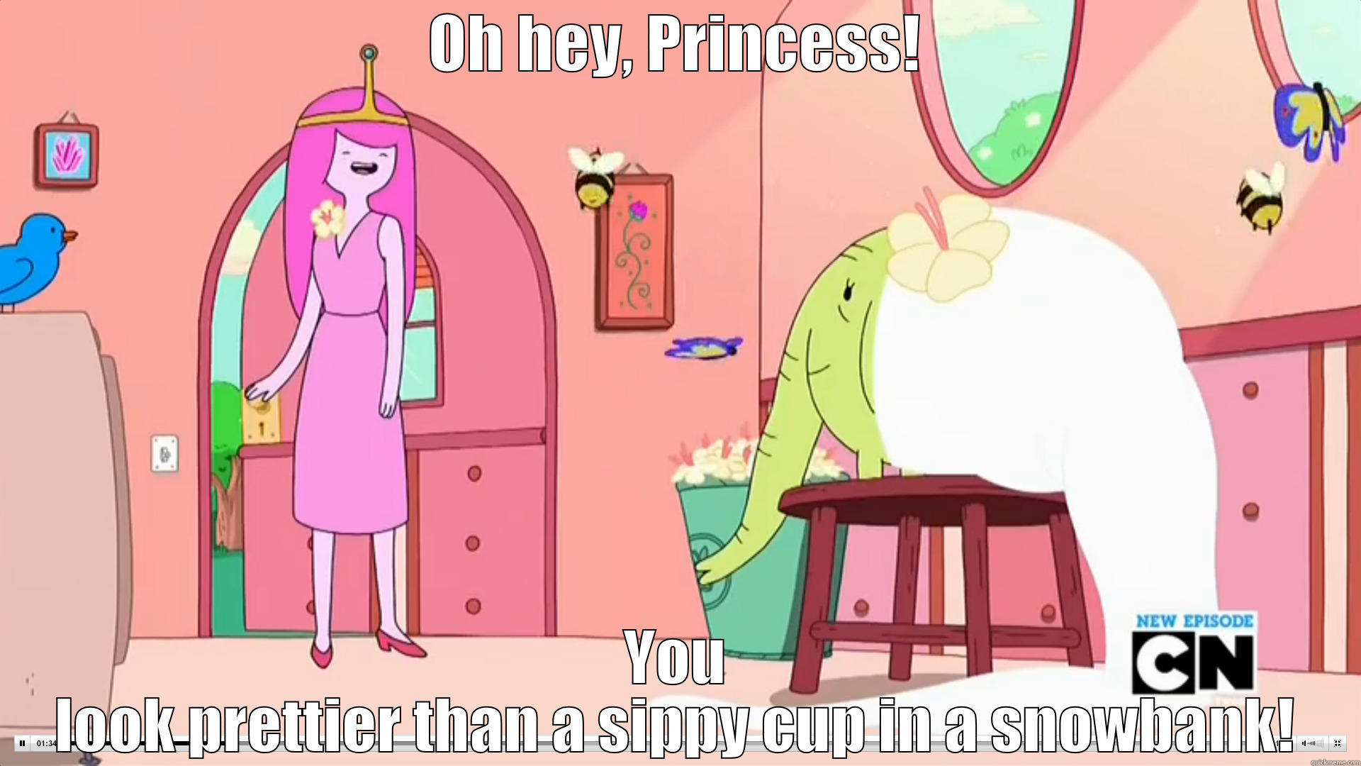 OH HEY, PRINCESS! YOU LOOK PRETTIER THAN A SIPPY CUP IN A SNOWBANK! Misc