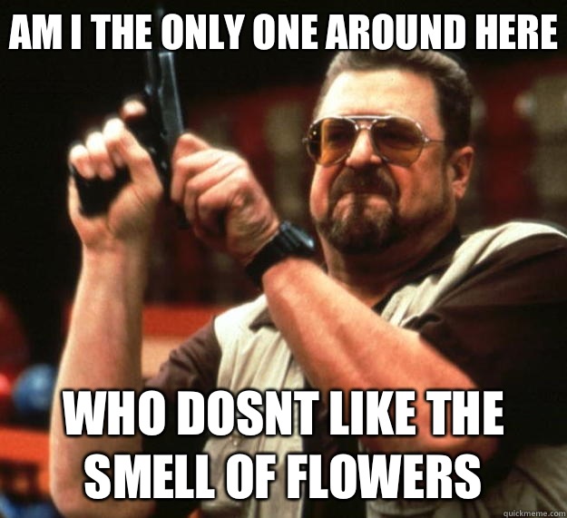 Am I the only one around here who dosnt like the smell of flowers  Big Lebowski