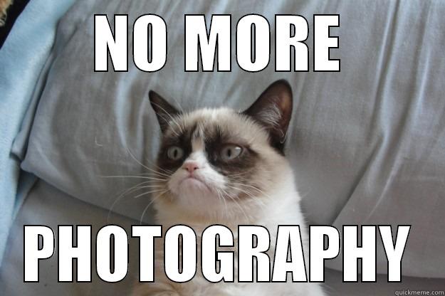 NO MORE PHOTOGRAPHY Grumpy Cat