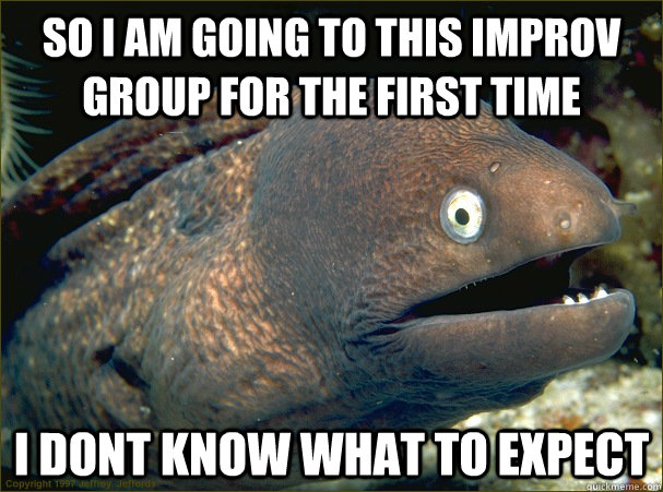 so i am going to this improv group for the first time i dont know what to expect  Bad Joke Eel