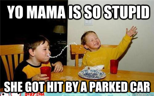 yo mama is so stupid she got hit by a parked car  
