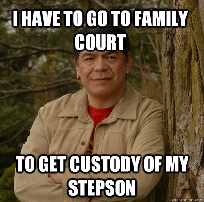 I have to go to family court to get custody of my stepson  Successful Aboriginal Man